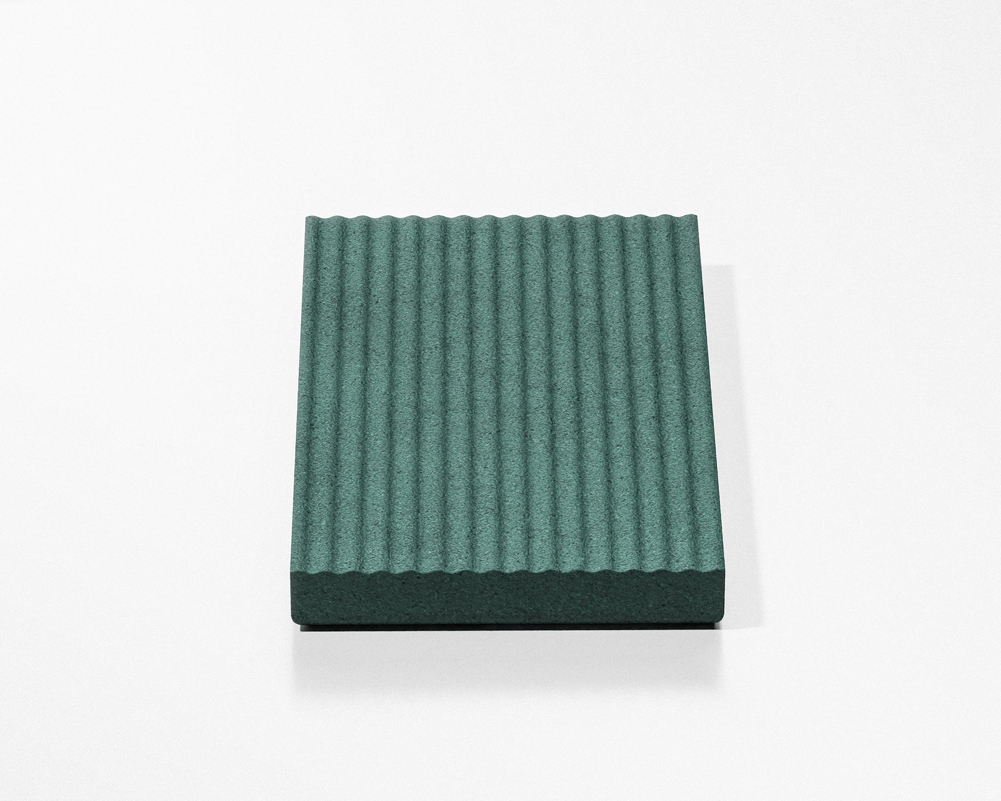 FORMED Wave Rectangle sculptural concrete tray in a contemporary bathroom